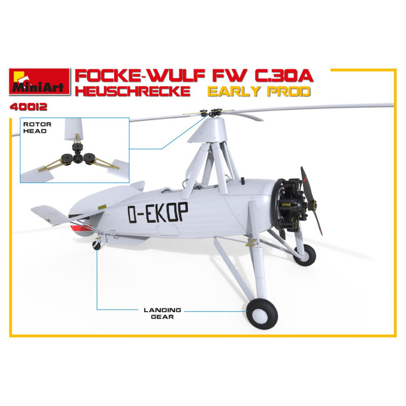 Fock-wulf FW C.30A Heuschrecke, early prod, 2 versions - MiniArt 41012 - 1/35