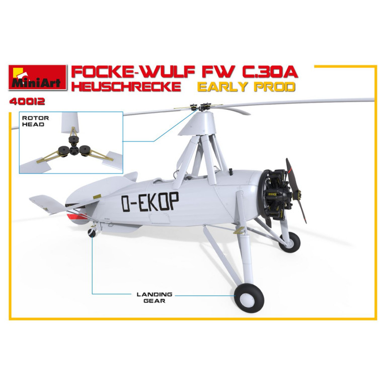 Fock-wulf FW C.30A Heuschrecke, early prod, 2 versions - MiniArt 41012 - 1/35