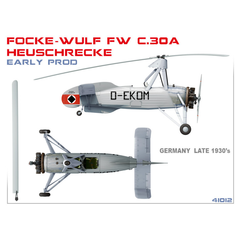 Fock-wulf FW C.30A Heuschrecke, early prod, 2 versions - MiniArt 41012 - 1/35