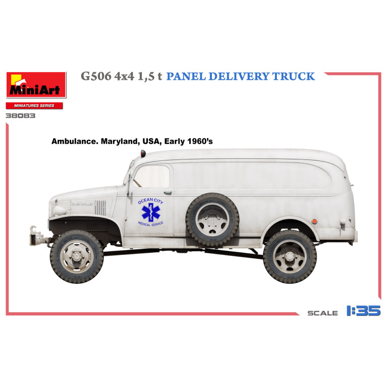 Camion de livraison de panneaux G506 4x4 1.5t, 4 versions - MiniArt 38083 - 1/35