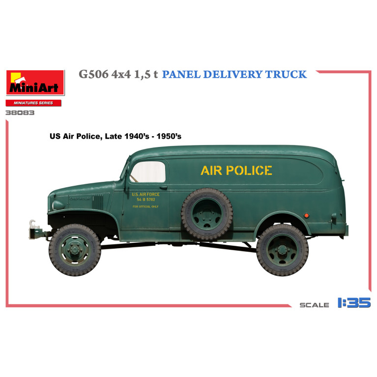 Camion de livraison de panneaux G506 4x4 1.5t, 4 versions - MiniArt 38083 - 1/35