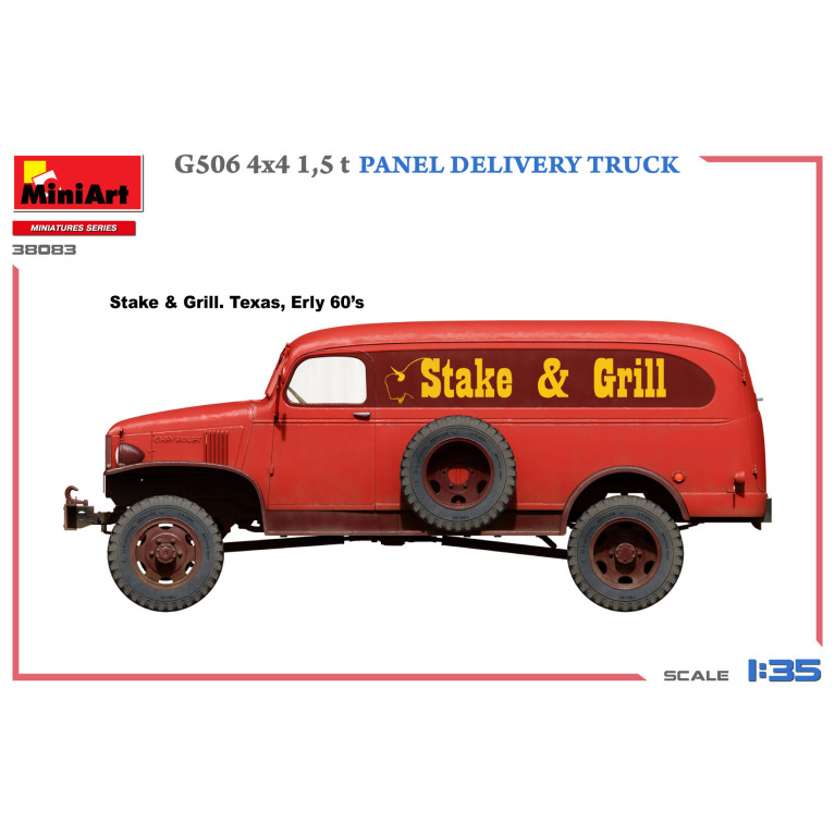 Camion de livraison de panneaux G506 4x4 1.5t, 4 versions - MiniArt 38083 - 1/35