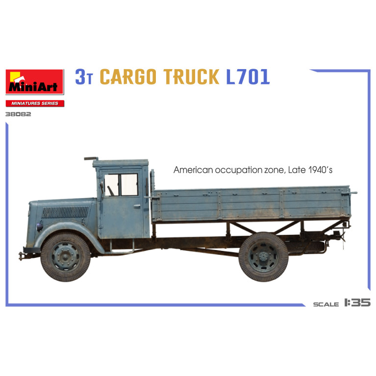 Camion de transport 3T L701, 6 versions - MiniArt 38082 - 1/35