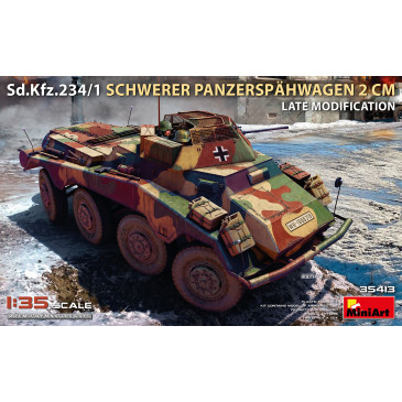 Sd.Kfz.234/1 Schwerer Panzerspähwagen (2 cm), Late modification, 6 versions - MiniArt 35413 - 1/35