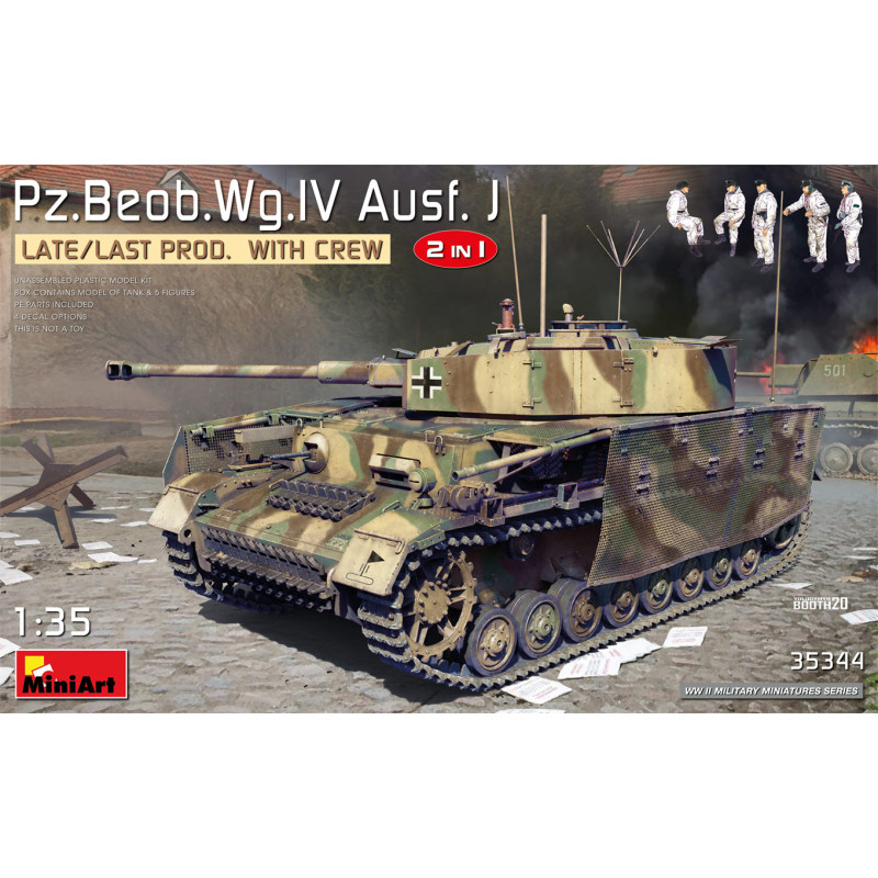 Pz.Beob.Wg.IV Ausf. avec équipage, late prod, 4 versions - MiniArt 35344 - 1/35