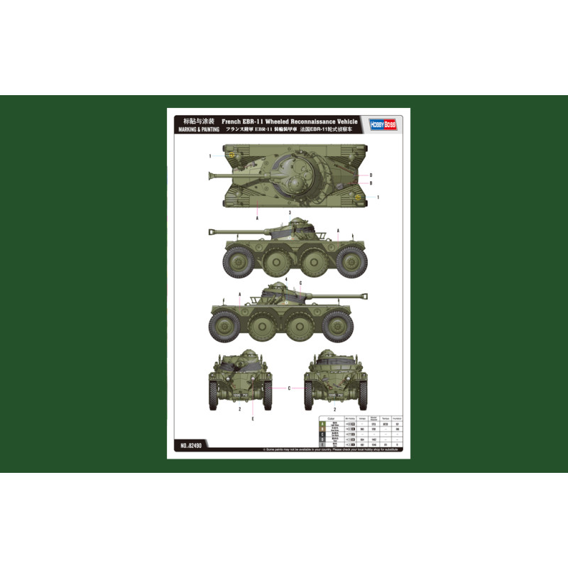 Véhicule de reconnaissance à roues français - HOBBYBOSS 82490 - 1/35