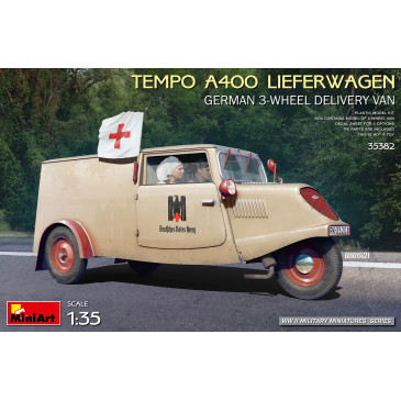 Tempo A400 fourgon de livraison allemand à 3 roues, 5 versions - MiniArt 35382 - 1/35