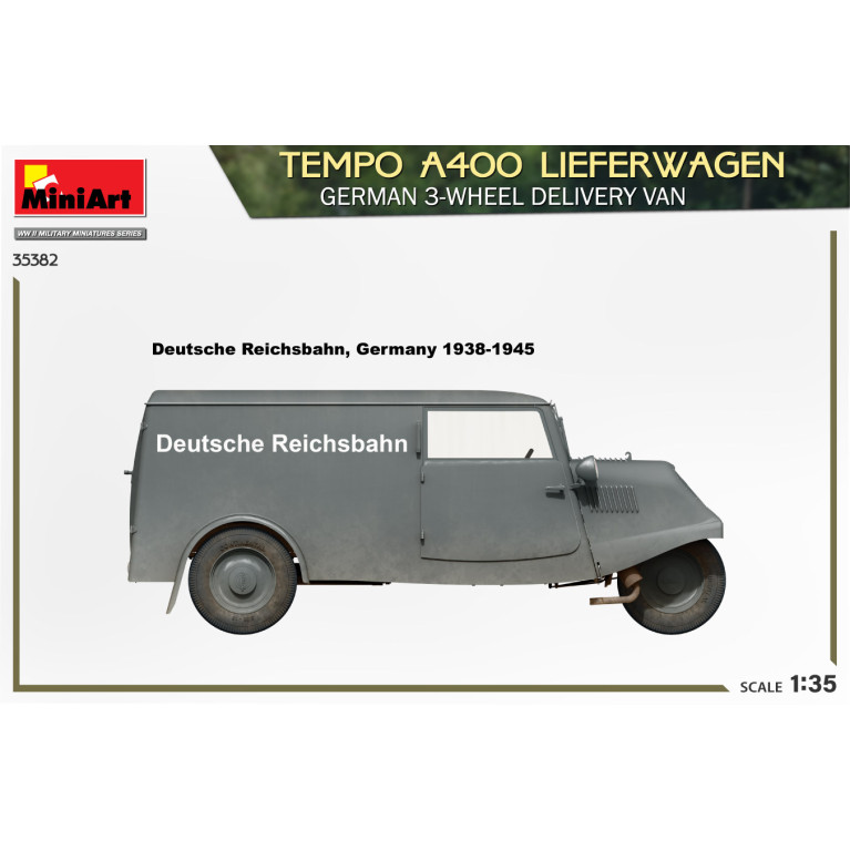 Tempo A400 fourgon de livraison allemand à 3 roues, 5 versions - MiniArt 35382 - 1/35