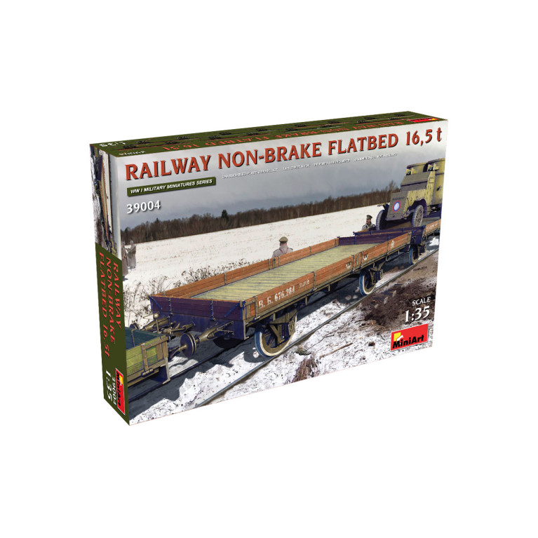 Plateforme ferroviaire sans frein 16.5t - MiniArt 39004 - 1/35