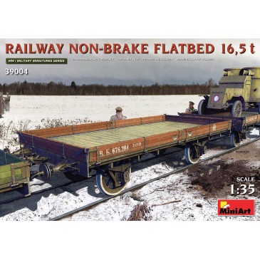 Plateforme ferroviaire sans frein 16.5t - MiniArt 39004 - 1/35