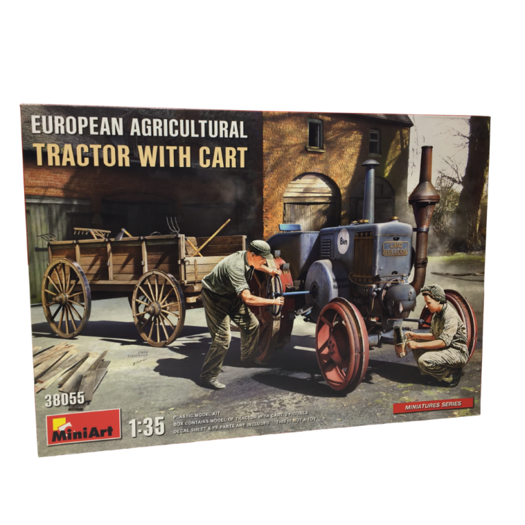 Tracteur agricole européen avec chariot - MiniArt 38055 - 1/35