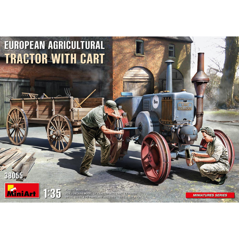 Tracteur agricole européen avec chariot - MiniArt 38055 - 1/35