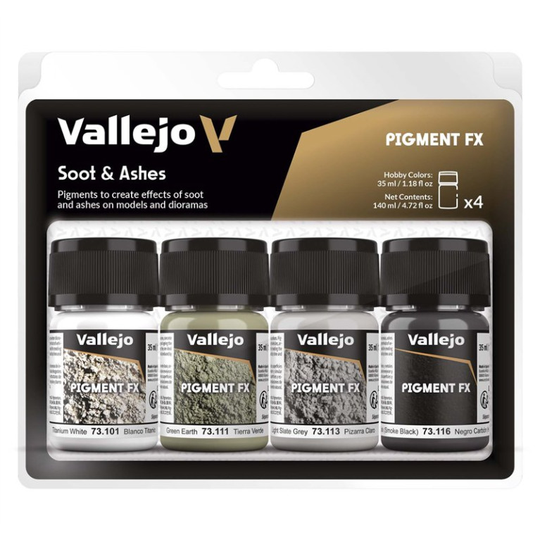 Set de Pigment FX 4x35ml - Suie et Cendres - VALLEJO 73.193