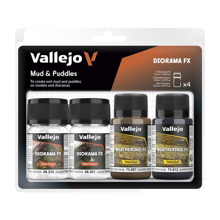 Set de Pigment FX 4x35ml - Boue et Flaques - VALLEJO 73.189