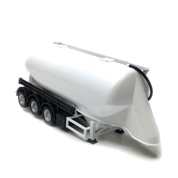 Semi-remorque silo vrac Feldbinder 35 m³ 3 essieux, blanc - HERPA 076821-002 - HO 1/87