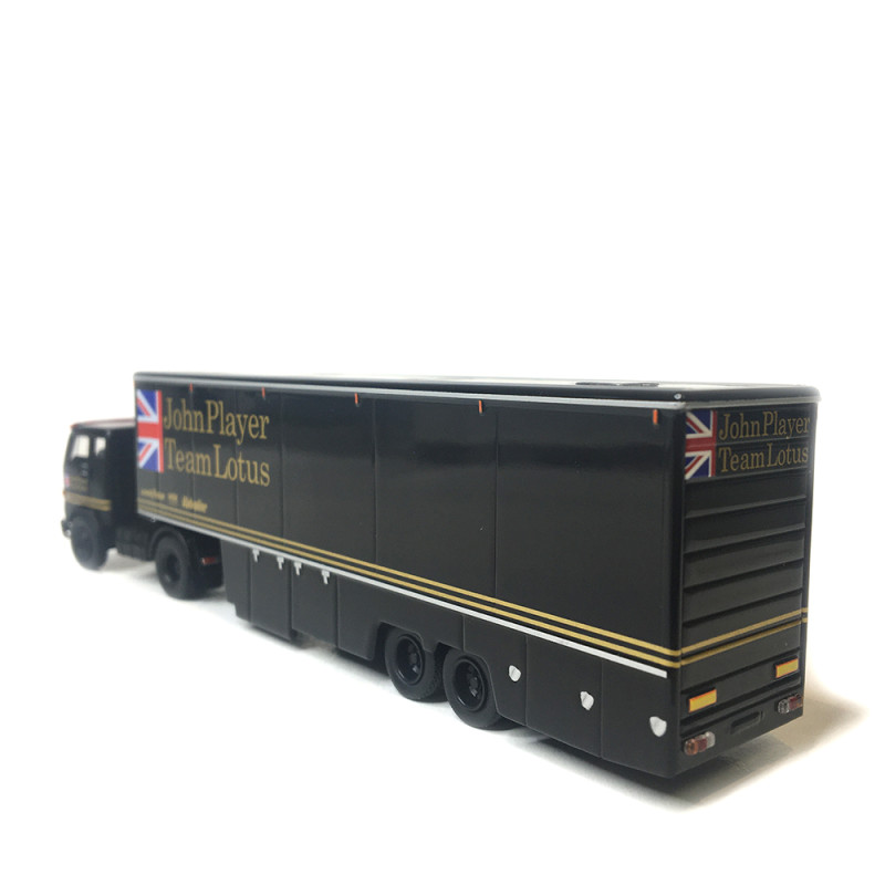 Camion Volvo F89 semi-remorque citerne, racing cars transport, John Player team Lotus - BREKINA 85681 - HO 1/87