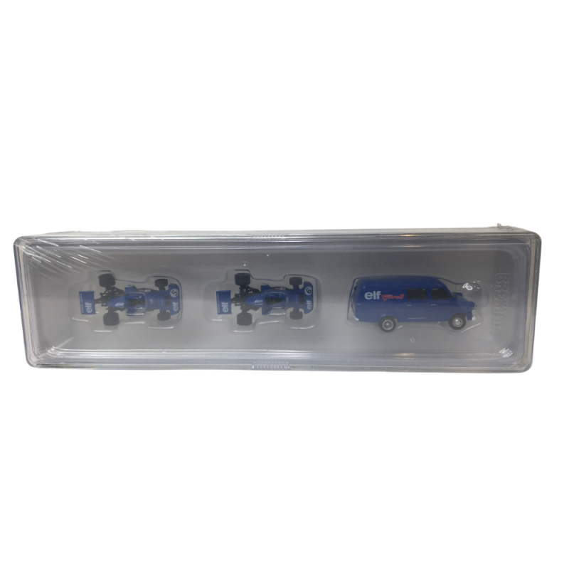 Coffret Tyrrel, 2 voitures de course et Ford Transit, 1973 - BREKINA 22871 - HO 1/87