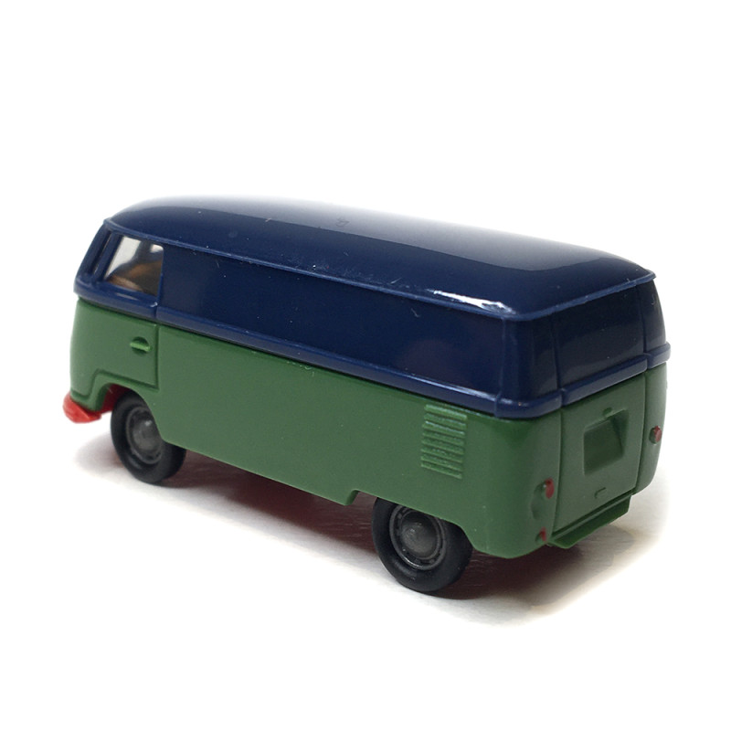 Volkswagen fourgon T1a, bleu foncé/vert, 1950 - BREKINA 32075 - HO 1/87