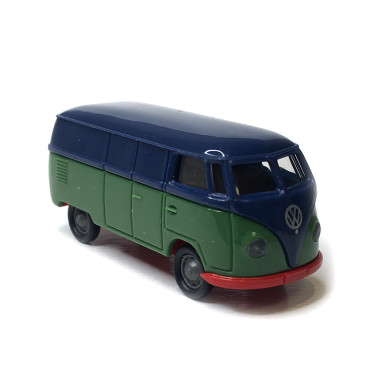 Volkswagen fourgon T1a, bleu foncé/vert, 1950 - BREKINA 32075 - HO 1/87