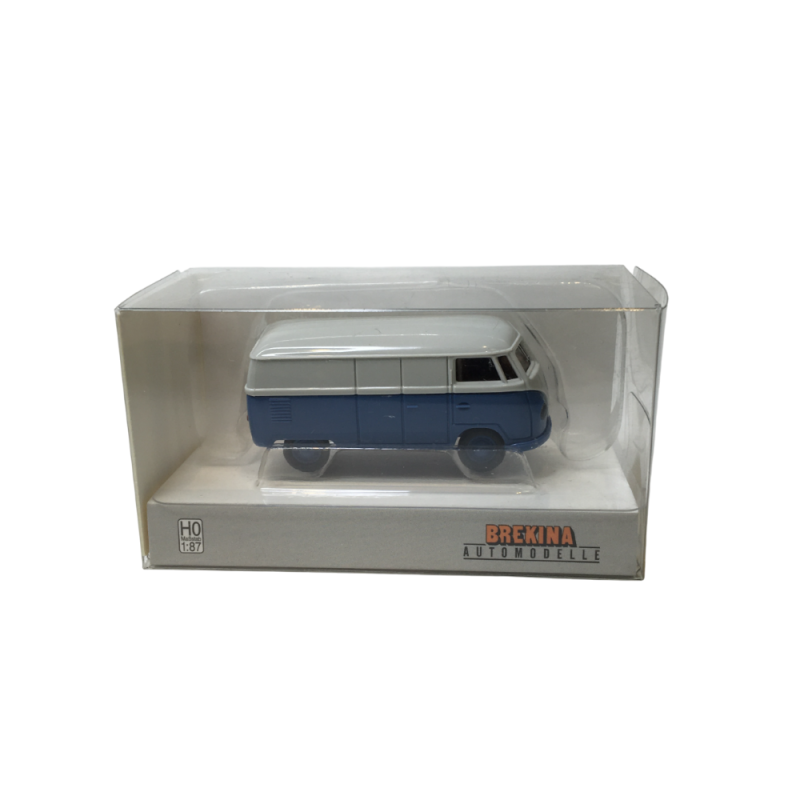 Volkswagen fourgon T1a, gris clair/ bleu, 1950 - BREKINA 32076 - HO 1/87