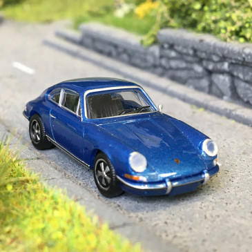 Porsche 911, bleu métallisé, 1964 - BREKINA 16234 - HO 1/87