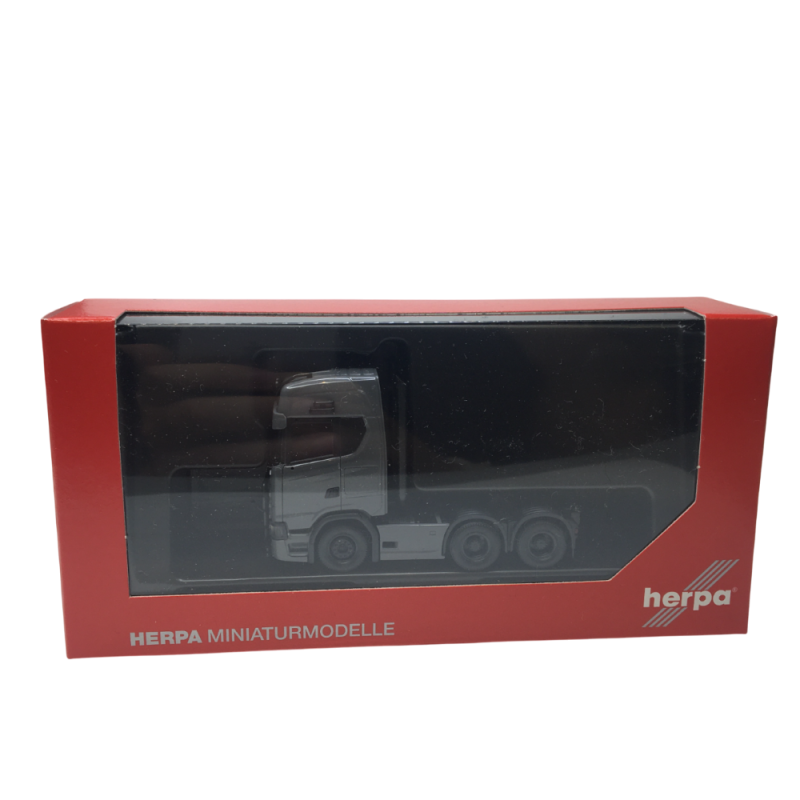 Scania CS20 HD 3essieux (6x4), gris - HERPA 314053-005 - HO 1/87