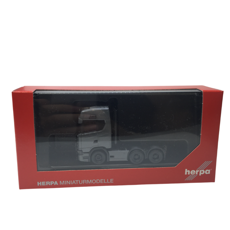 Scania CS20 HD 3essieux (6x4), gris - HERPA 314053-005 - HO 1/87