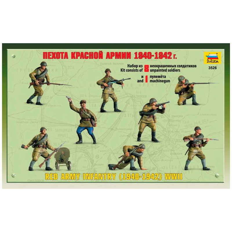 Infanterie de l'Armée rouge de la 2nd Guerre mondiale, 1940-1942 - ZVEZDA 3526 - 1/35