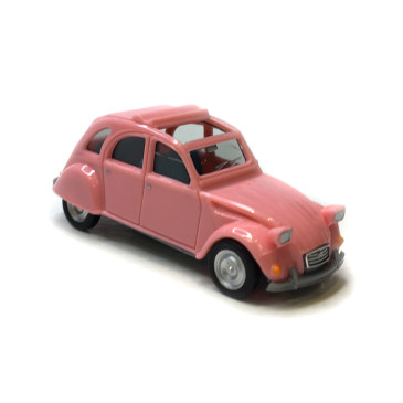 Citroën 2cv, cabriolet ouvert, rose, 1974 - HERPA 020824-008 - HO 1/87
