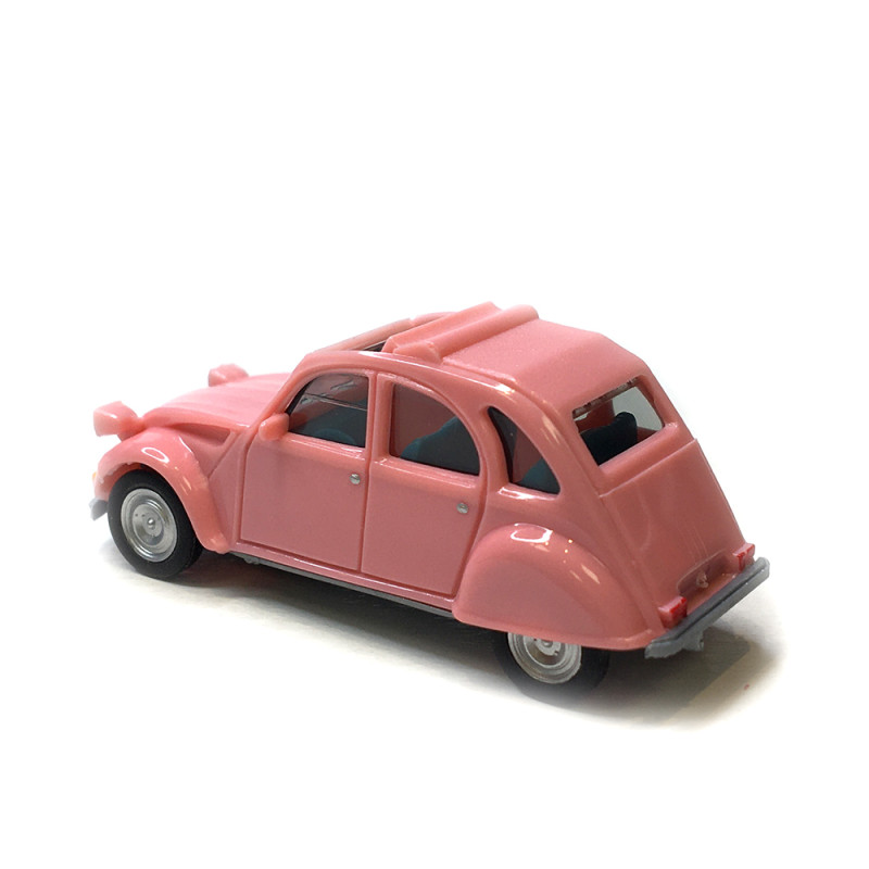 Citroën 2cv, cabriolet ouvert, rose, 1974 - HERPA 020824-008 - HO 1/87