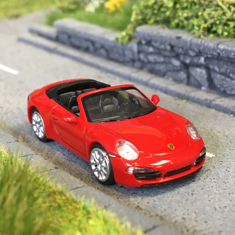 Porsche 911 (991) Carrera S cabriolet, rouge, 2013 - Minichamps 870068030 - 1/87