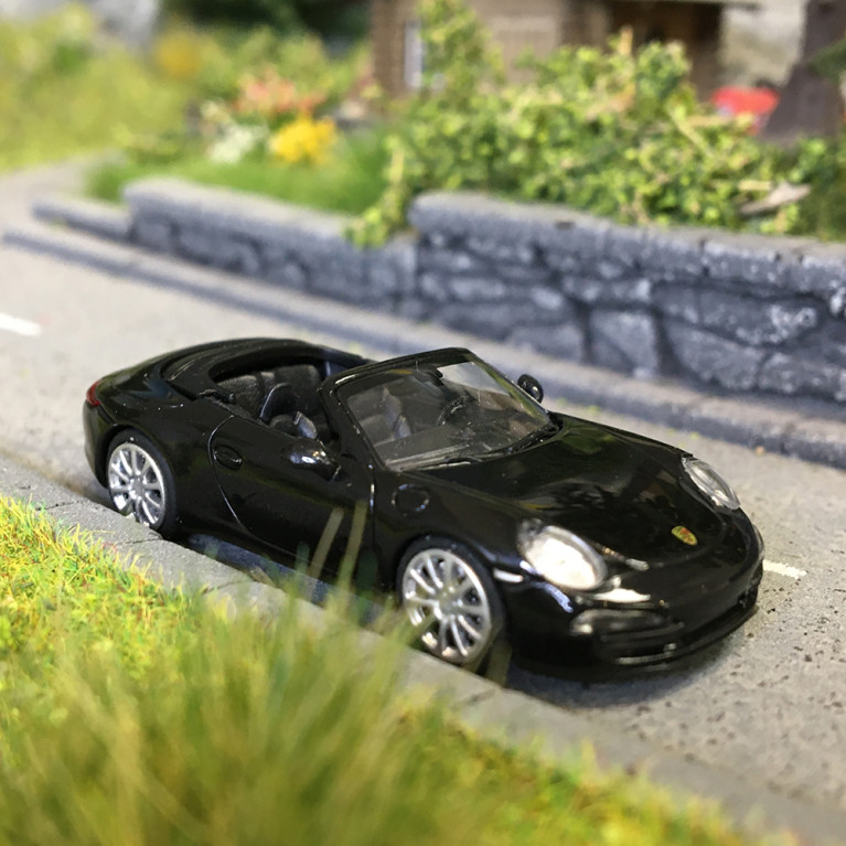 Porsche 911 (991) Carrera S cabriolet, noir, 2013 - Minichamps 87006803 - 1/87