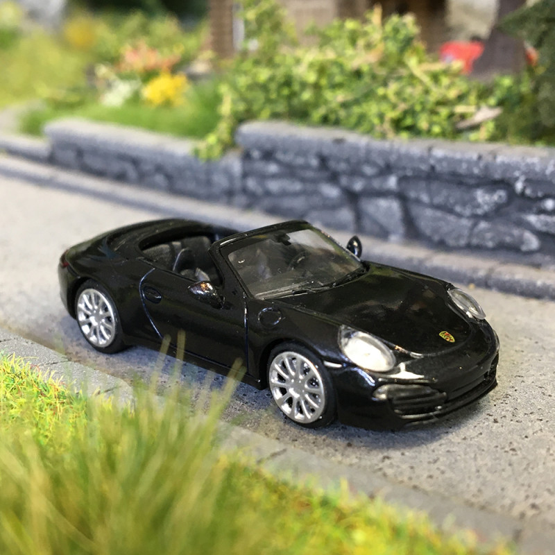 Porsche 911 (991) Carrera S cabriolet, bleu nuit métallisé, 2013 - Minichamps 870068034 - 1/87