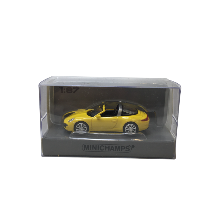 Porsche 911 (991) Targa, jaune, 2014 - Minichamps 870068040 - 1/87
