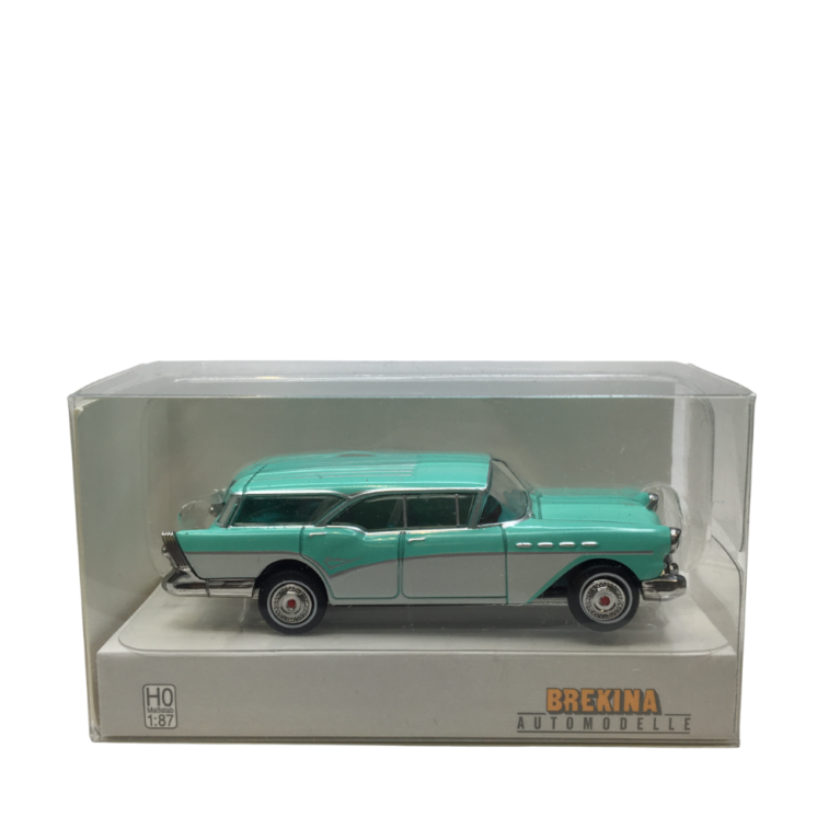 Buick Century caballero, turquoise et blanc, 1957 - BREKINA 18175 - HO 1/87