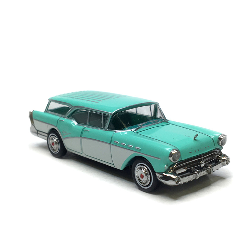 Buick Century caballero, turquoise et blanc, 1957 - BREKINA 18175 - HO 1/87