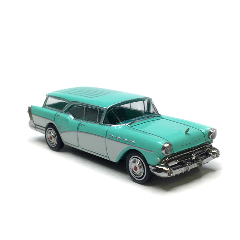 Buick Century caballero, turquoise et blanc, 1957 - BREKINA 18175 - HO 1/87
