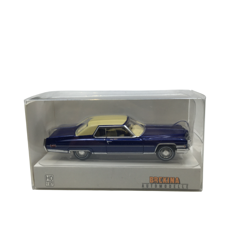 Cadillac coupé Deville, bleu métallisé et beige, 1972 - BREKINA 18127 - HO 1/87