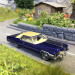 Cadillac coupé Deville, bleu métallisé et beige, 1972 - BREKINA 18127 - HO 1/87