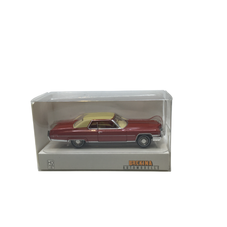 Cadillac coupé Deville, rouge métallisé et beige, 1972 - BREKINA 18125 - HO 1/87