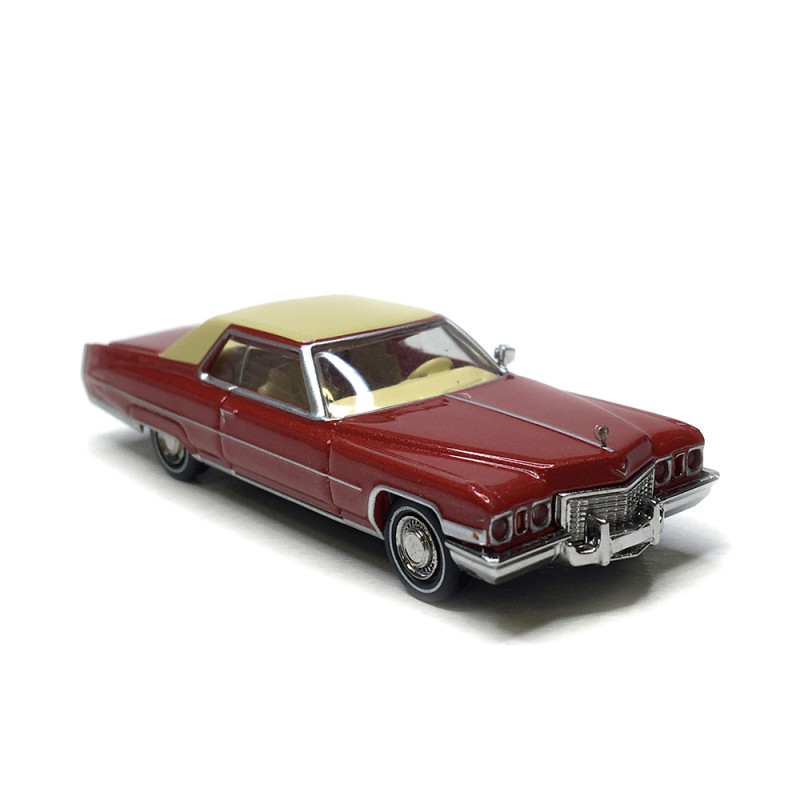 Cadillac coupé Deville, rouge métallisé et beige, 1972 - BREKINA 18125 - HO 1/87