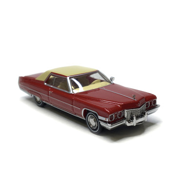 Cadillac coupé Deville, rouge métallisé et beige, 1972 - BREKINA 18125 - HO 1/87