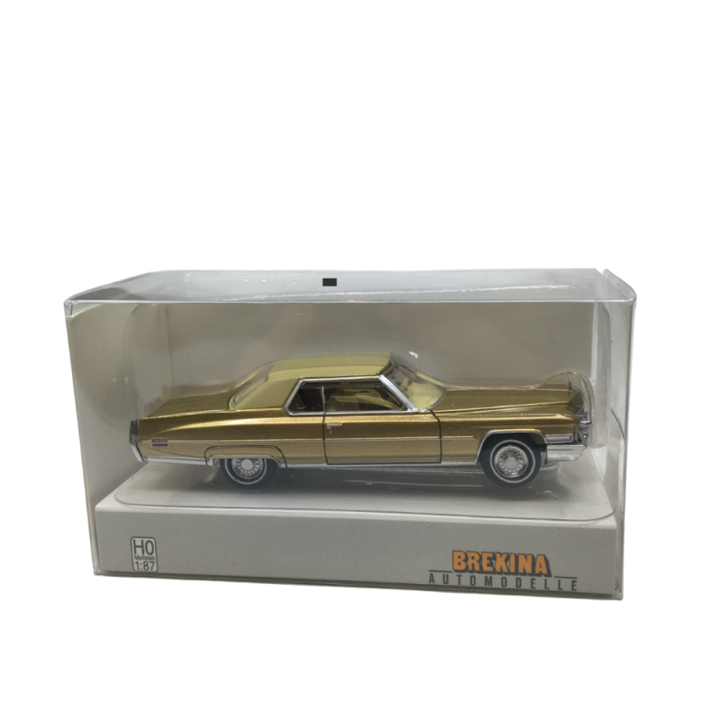 Cadillac coupé Deville, or métallisé et beige, 1972 - BREKINA 18126 - HO 1/87
