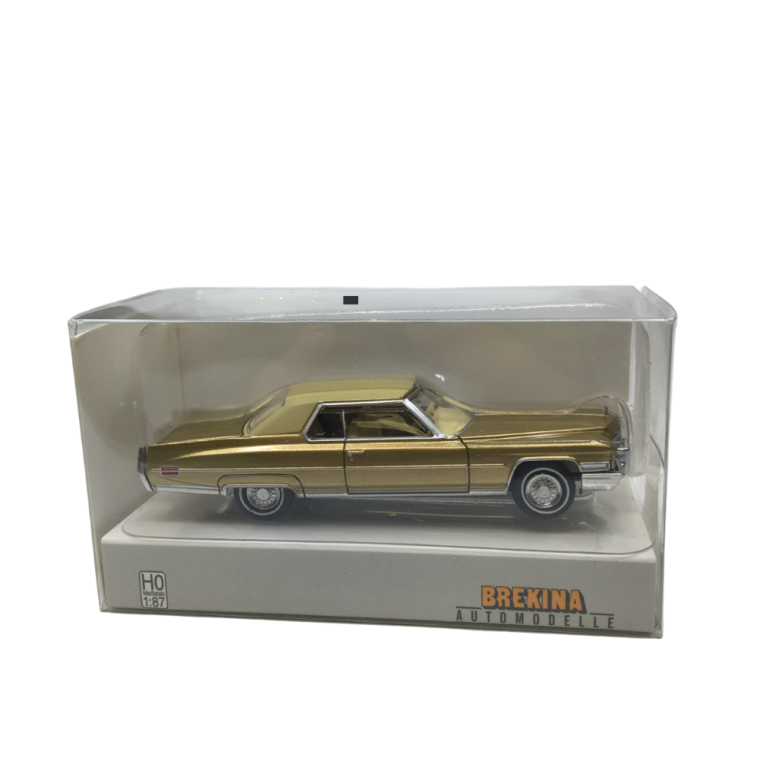 Cadillac coupé Deville, or métallisé et beige, 1972 - BREKINA 18126 - HO 1/87