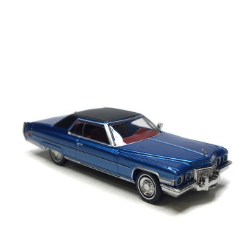 Cadillac coupé Deville, bleu et noir, 1972 - BREKINA 18128 - HO 1/87