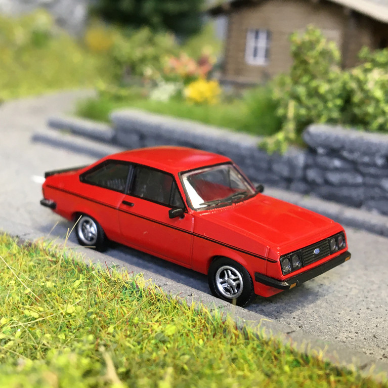 Ford Escort MK II RS 2000, rouge, 1977 - PCX 870720 - HO 1/87
