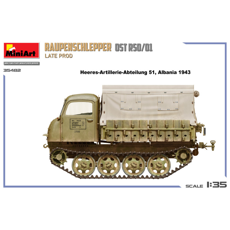 Raupenschlepper OST RSO/01, late prod, 4 versions - MiniArt 35482 - 1/35