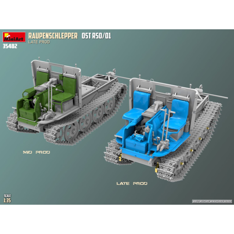 Raupenschlepper OST RSO/01, late prod, 4 versions - MiniArt 35482 - 1/35