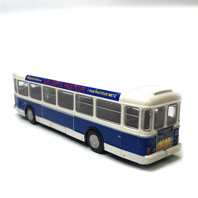 Autobus Saviem SC10, 0-4-4, Metz, T.C.R.M, ligne 2, 1965 - SAI 4383 - HO 1/87