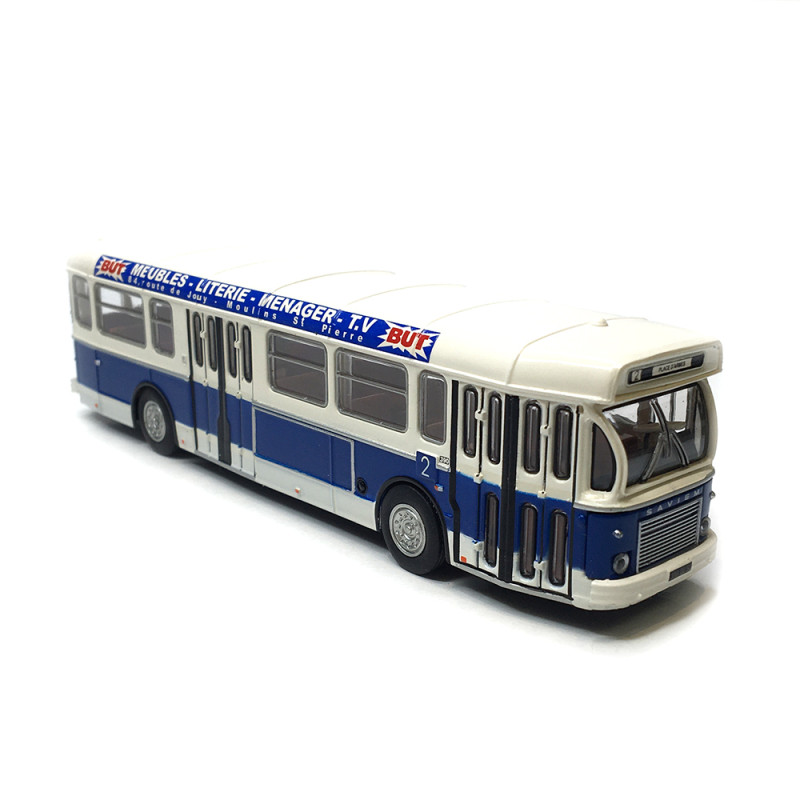 Autobus Saviem SC10, 0-4-4, Metz, T.C.R.M, ligne 2, 1965 - SAI 4383 - HO 1/87